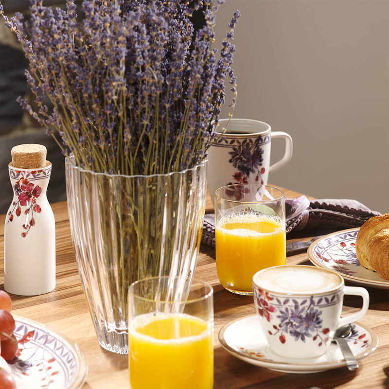 Artesano Provencal Lavender Porcelain Tea Cup, 8.5 oz, White/Multicolor