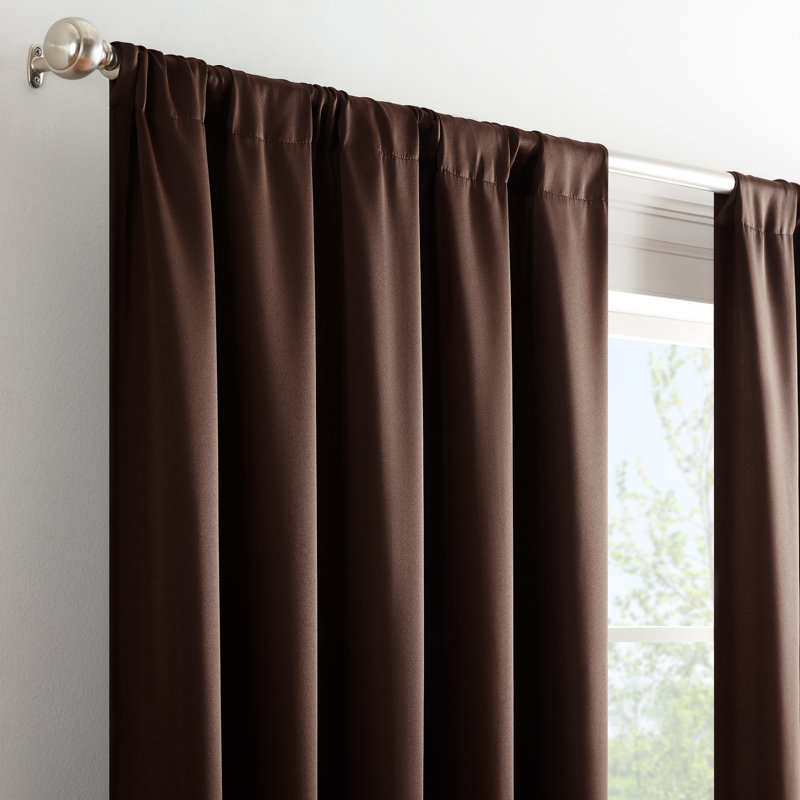 Sangria Polyester Blackout Rod Pocket Drape Panel