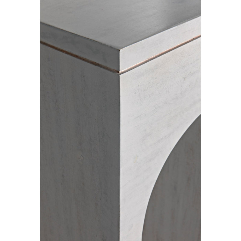 Bridge 59'' White Wash Wood Console Table with Storage