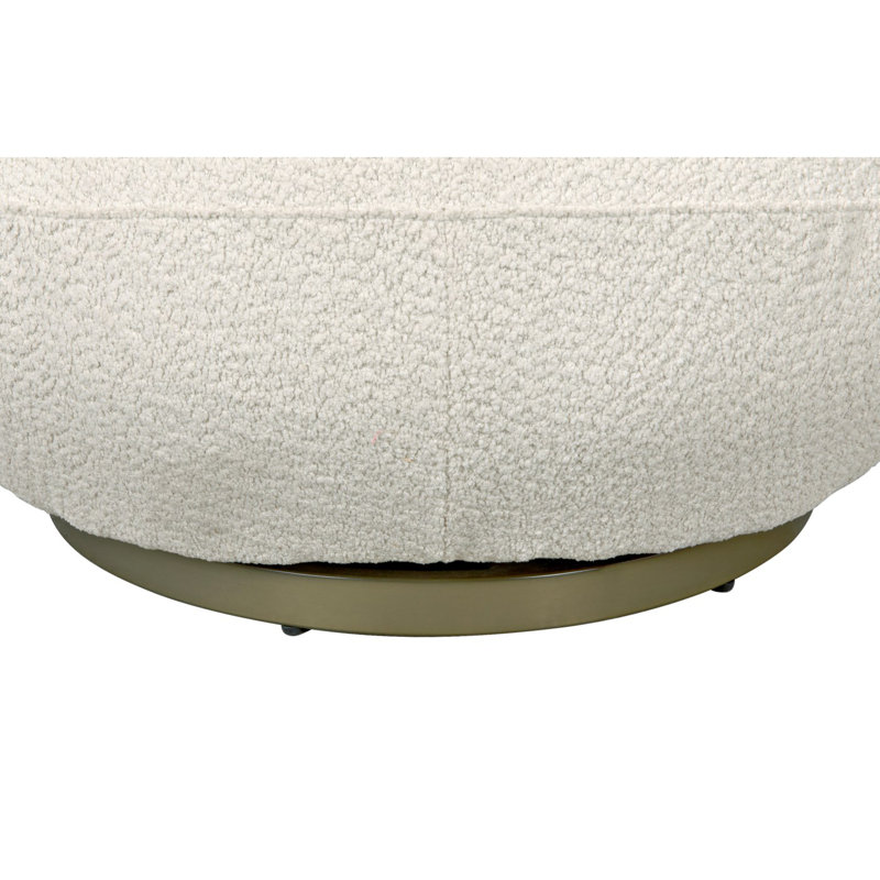 Artemis White Velvet Swivel Side Chair with Metal Base