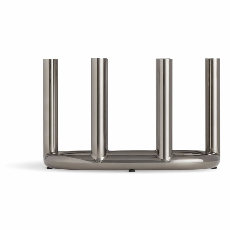 Rad Large Black Nickel Metal Candelabra