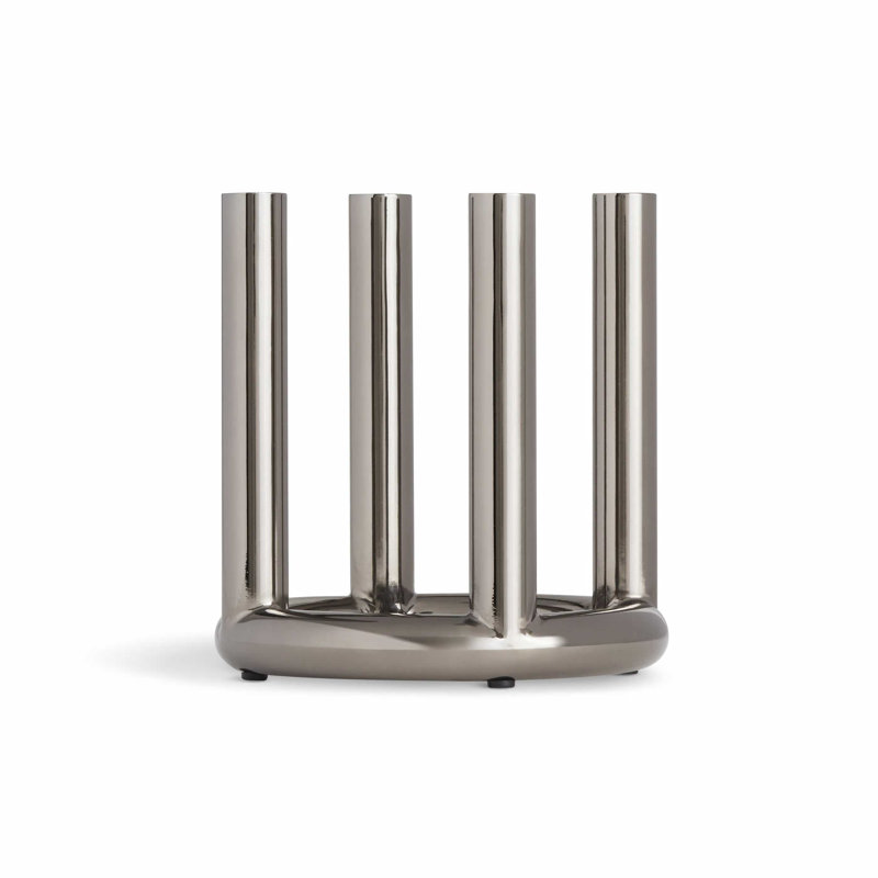 Rad Small Black Nickel Metal Candelabra