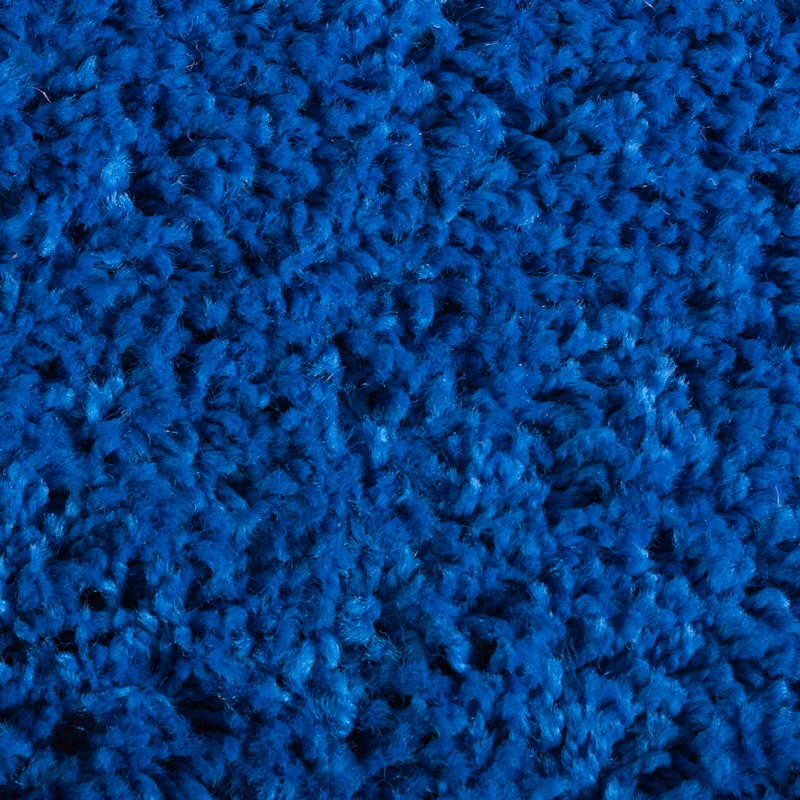 Dark Blue Luxe Shag Rectangular Area Rug 63"L x 47"W