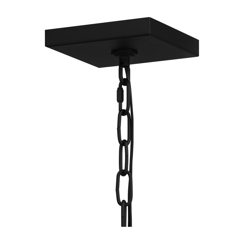 McAlister Earth Black Mini Pendant with Textured Glass