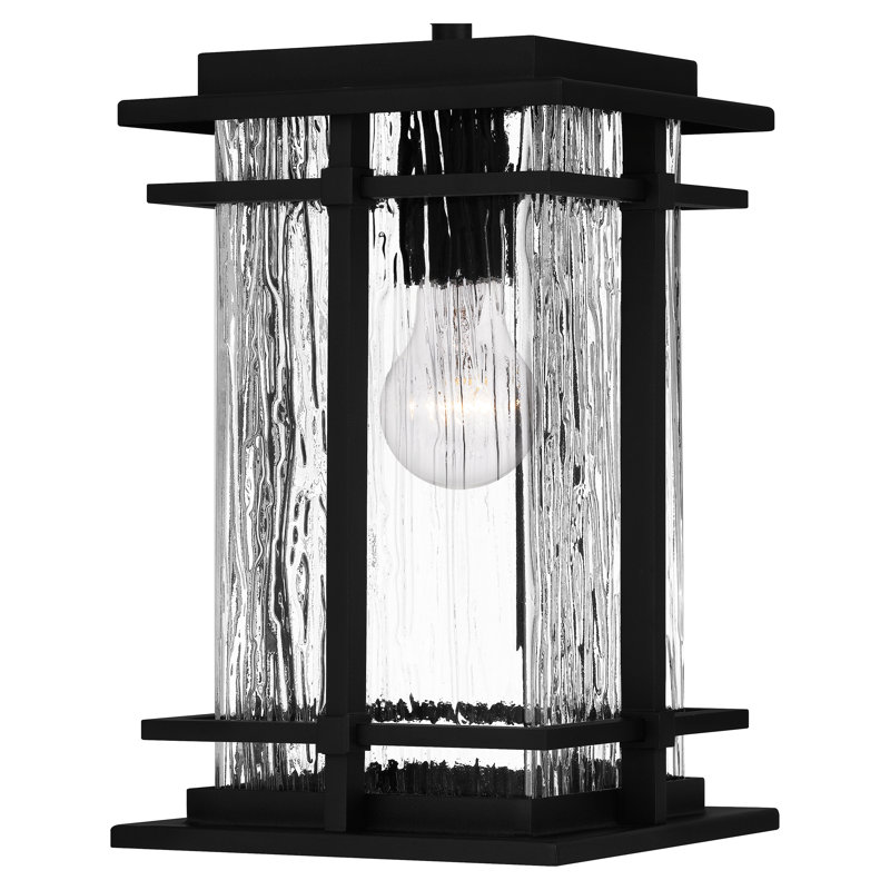 McAlister Earth Black Mini Pendant with Textured Glass