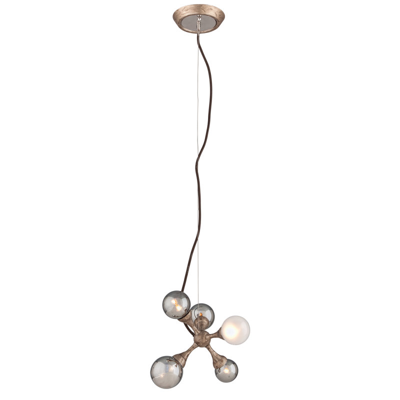 Transitional Mini Globe Aluminum Pendant in Bronze