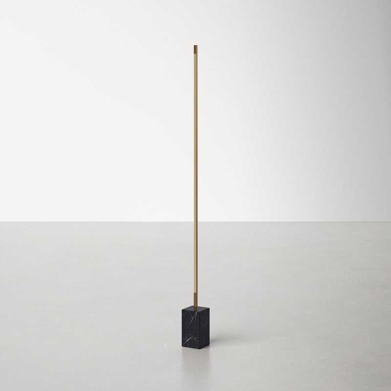 Felix 70'' Antique Brass LED Wall Washer with Marble Base