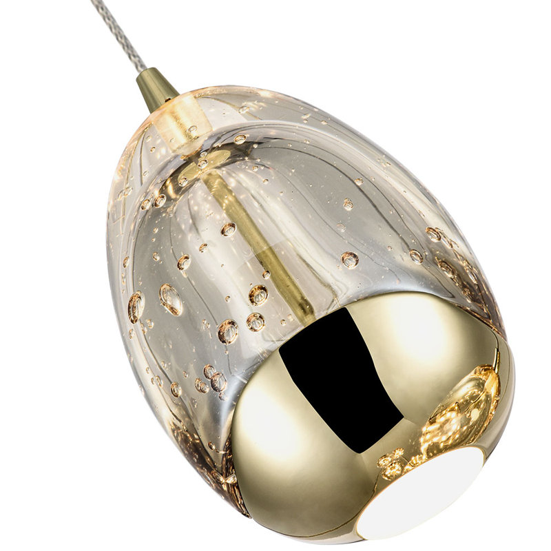 Venezia Champagne Glass Teardrop LED Chandelier in Gold