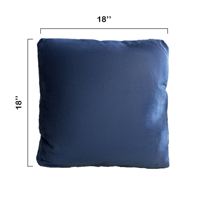 Navy Velour Decorative Throw Pillows Set of 2