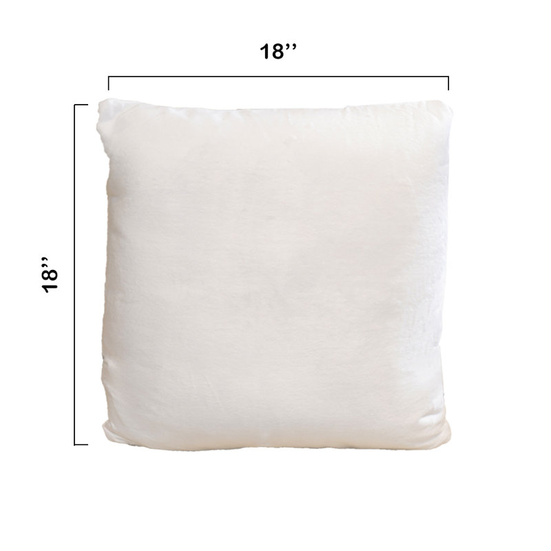 Cheer Collection White Velour 18" x 18" Throw Pillows Set