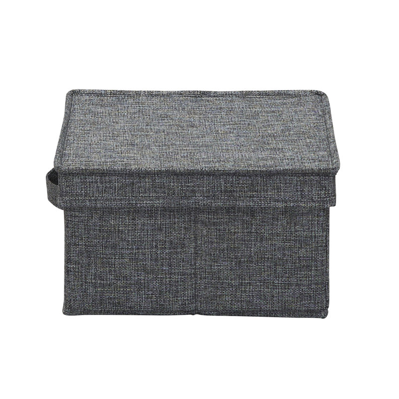 Graphite Jumbo Fabric Storage Bins with Lids