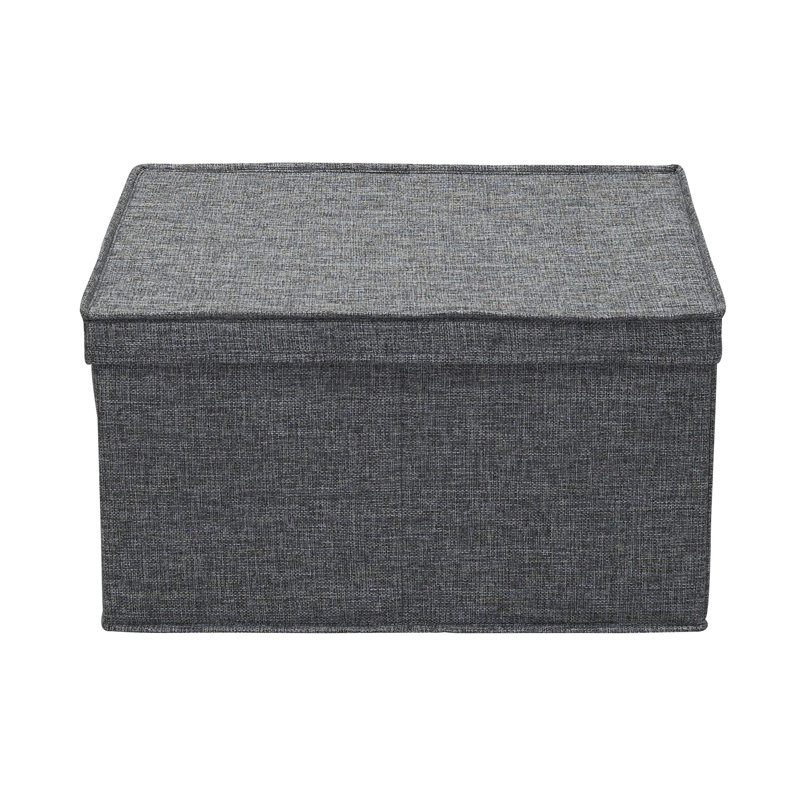 Graphite Jumbo Fabric Storage Bins with Lids