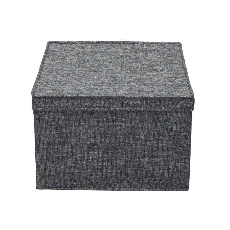 Graphite Jumbo Fabric Storage Bins with Lids