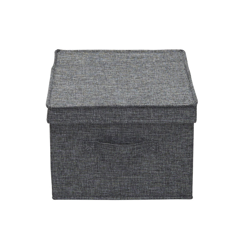 Graphite Jumbo Fabric Storage Bins with Lids