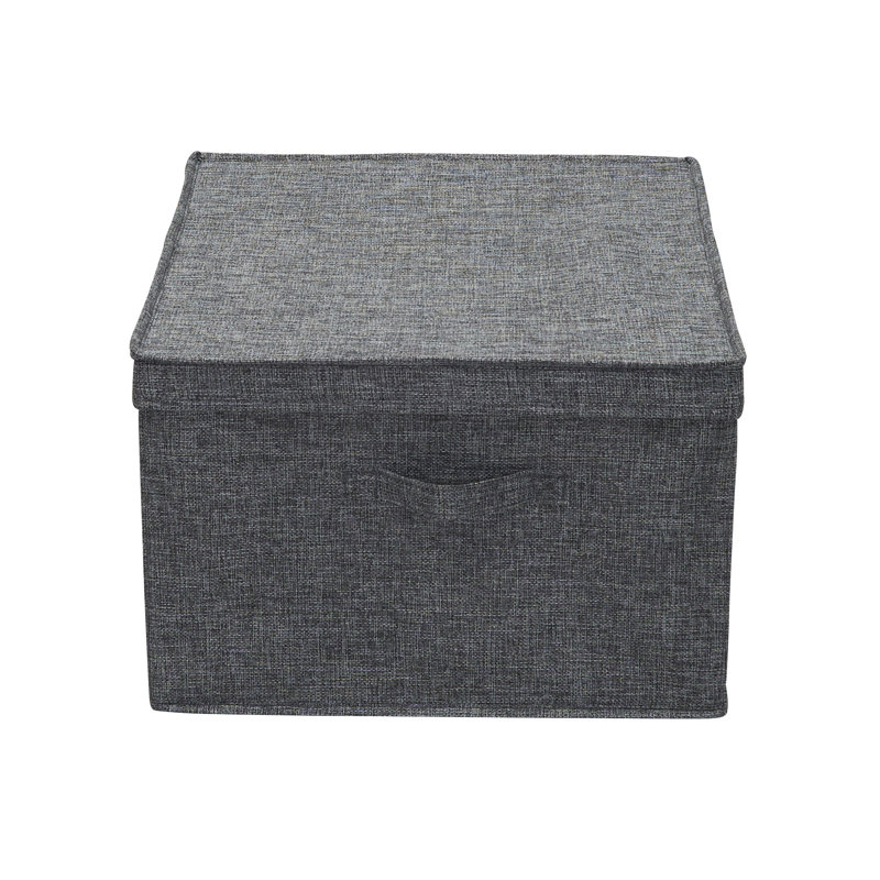 Graphite Jumbo Fabric Storage Bins with Lids
