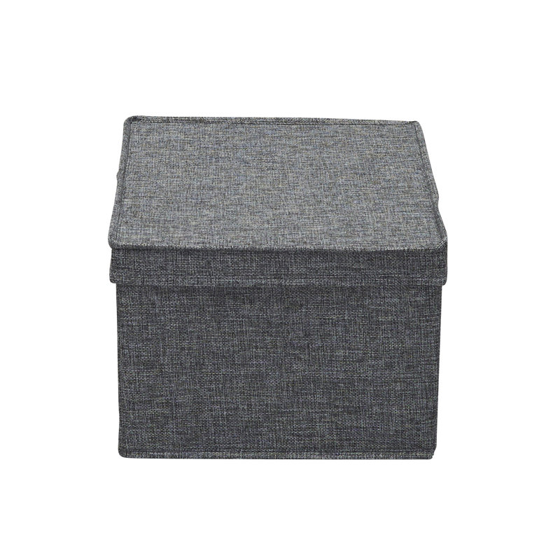 Graphite Jumbo Fabric Storage Bins with Lids