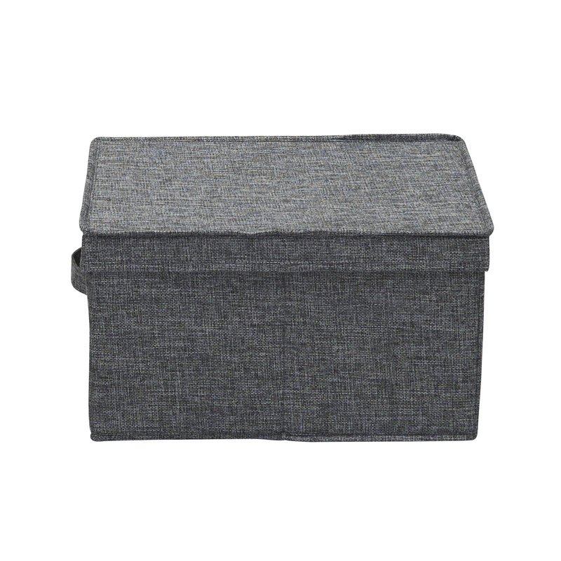 Graphite Jumbo Fabric Storage Bins with Lids