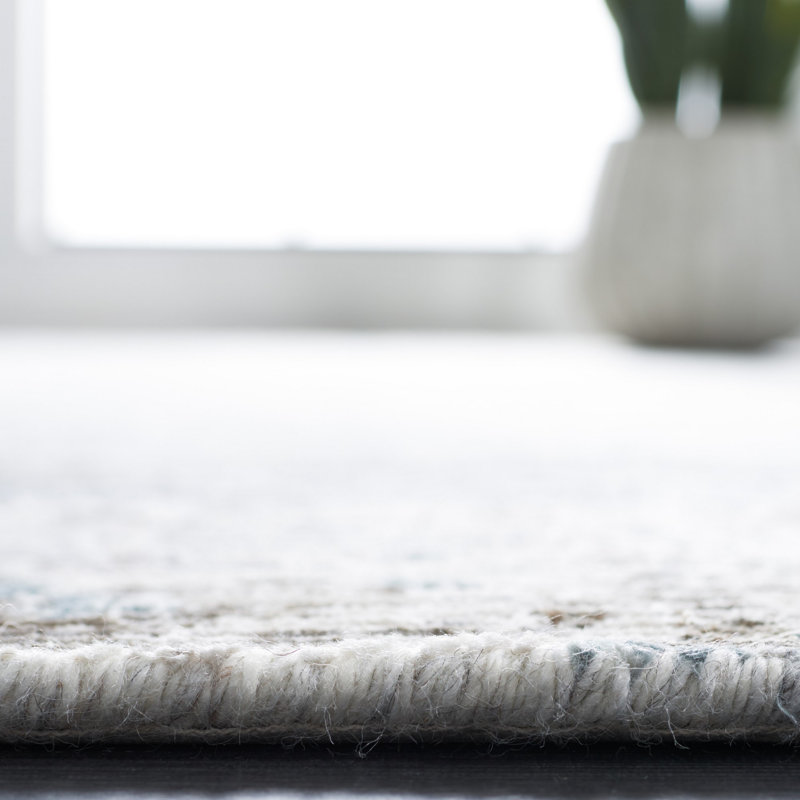Tiffany Hand-Knotted Blue Abstract Wool Blend 6' x 9' Rug