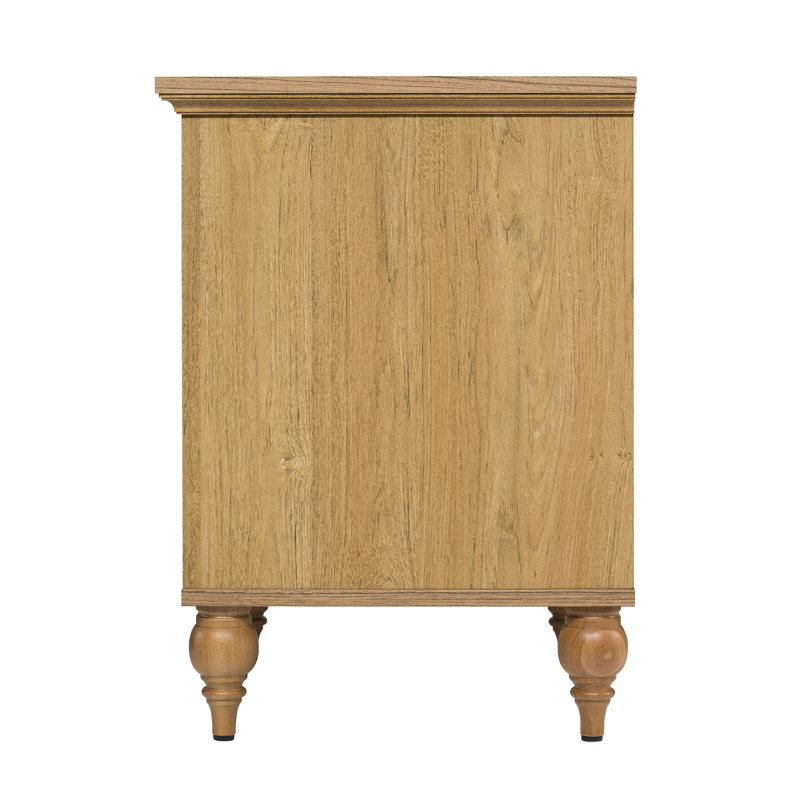 Sango Newcomb Rattan-Brown 2-Drawer Nightstand