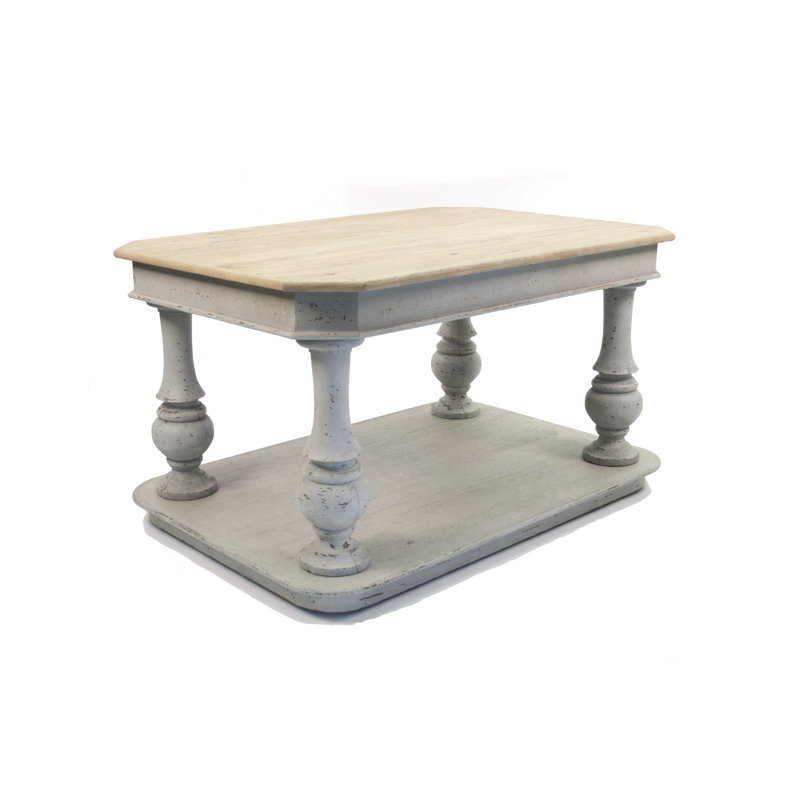 Lincoln Rectangular Poplar and Elm Coffee Table with Storage