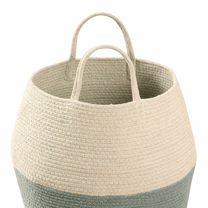 Zoco Round Blue Fabric Basket - 2.42 lb Lightweight and Versatile
