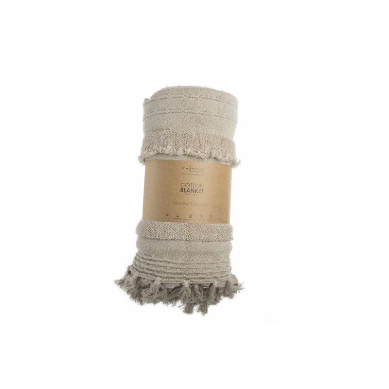 Dune White Air Knitted Cotton Kids' Throw Blanket