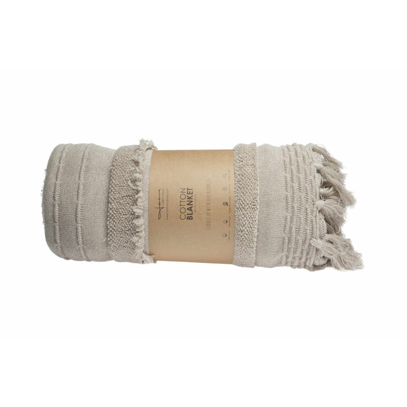 Dune White Air Knitted Cotton Kids' Throw Blanket
