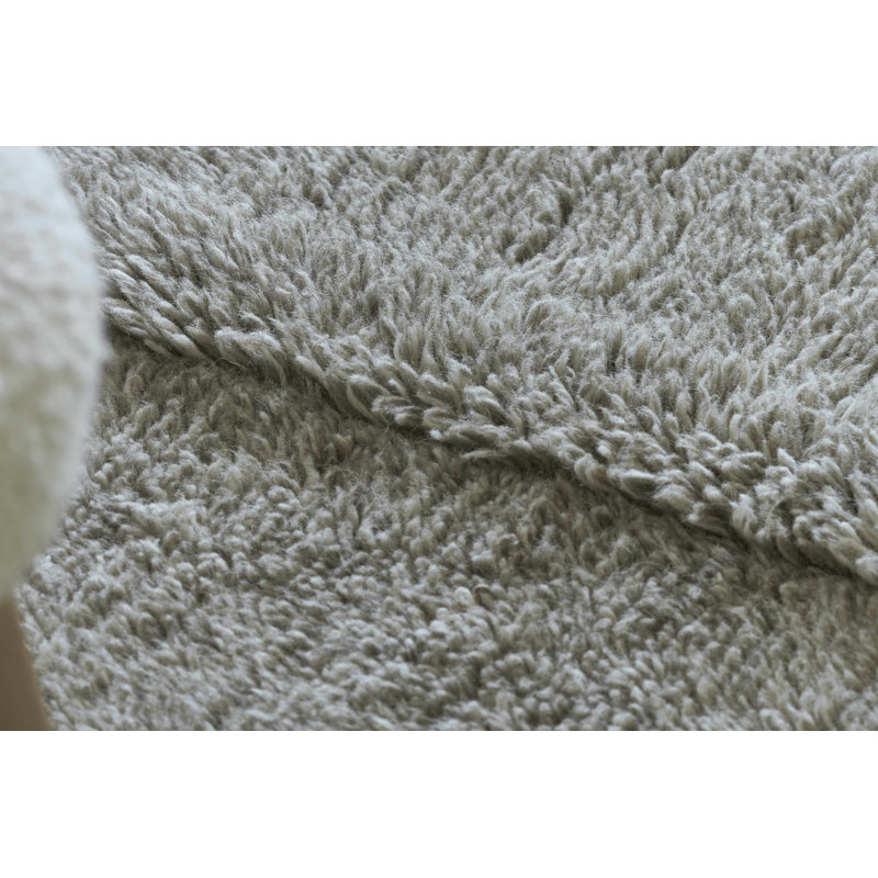 Blended Sheep Grey Hand-Tufted Wool Washable Rug