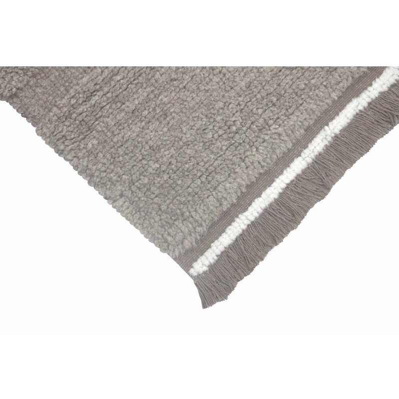 Steppe Sheep Grey Hand-Tufted Wool Rectangular Rug 2'7" x 4'7"