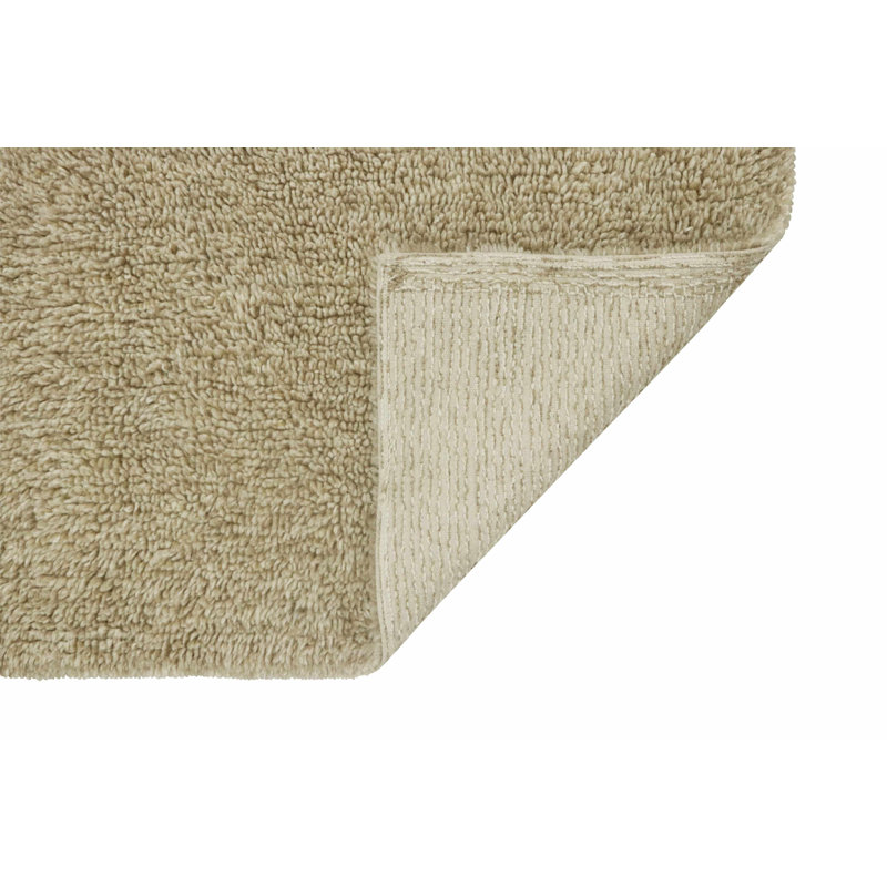 Handmade Tufted Sheep Beige Wool Shag Rug 2'7" x 4'7"