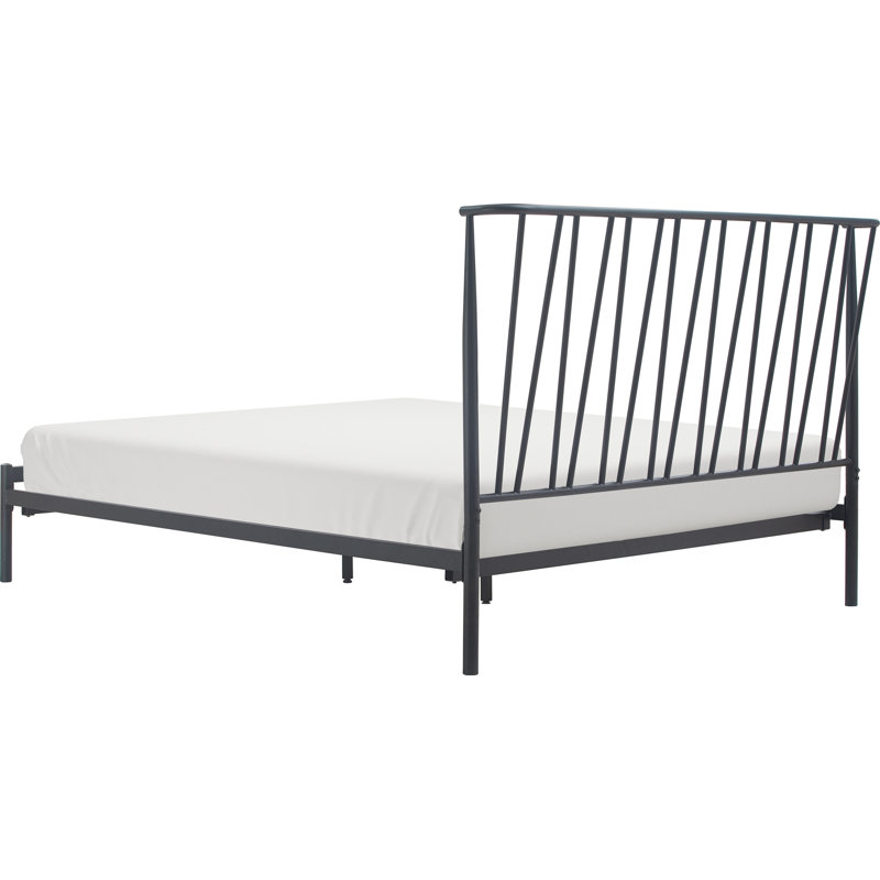 Stella Black Metal King Bed Frame with Slats