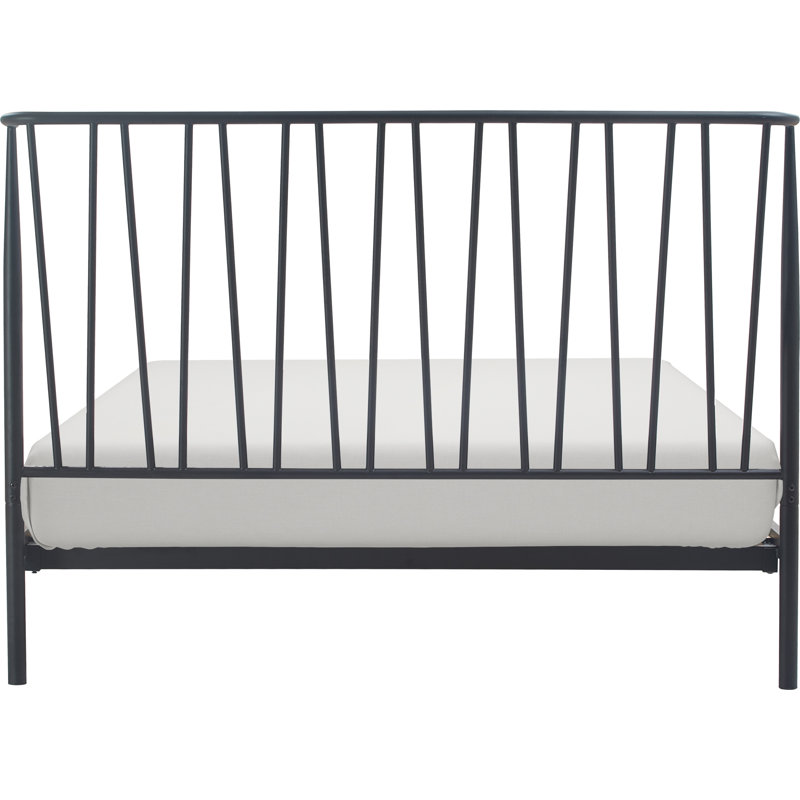 Stella Black Metal King Bed Frame with Slats