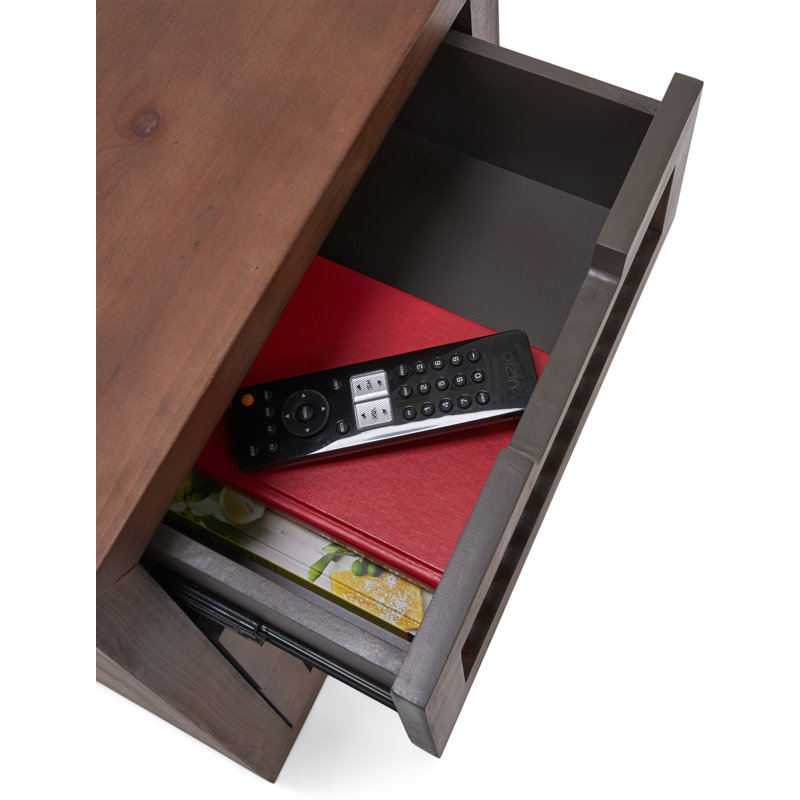 Sawyer Minimalist Ash Wood 3-Drawer Bathroom Cabinet in Walnut Brown