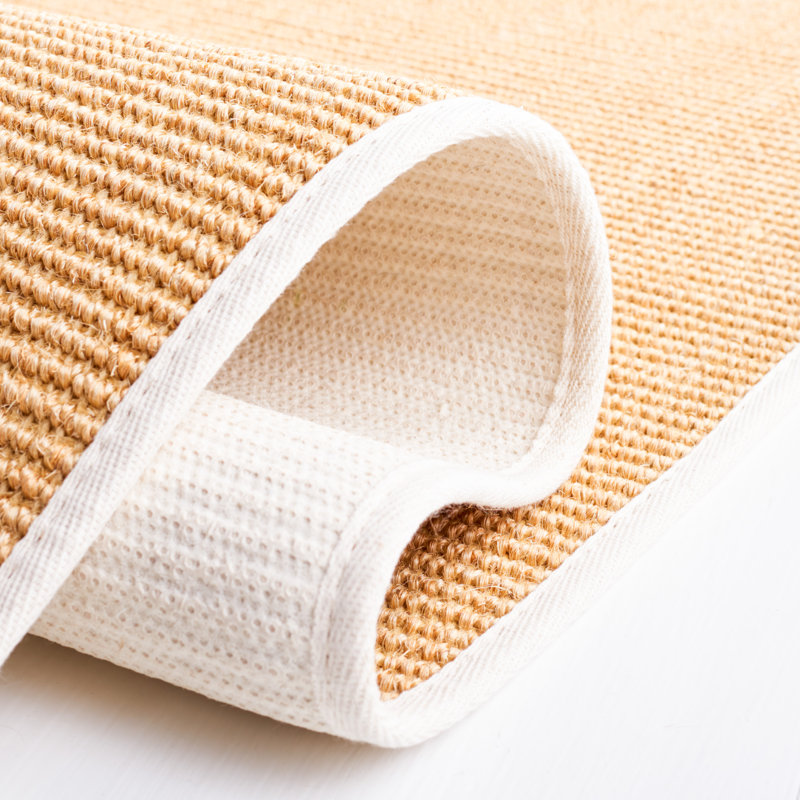 Hand-Knotted Natural & White Wool-Cotton-Silk 9' x 12' Rug