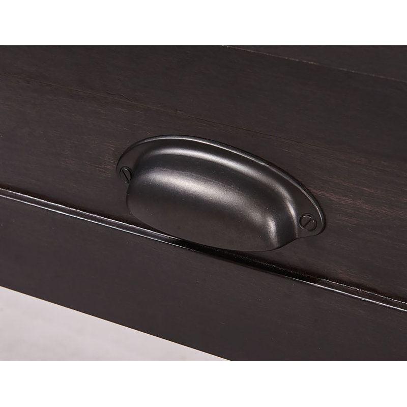 Bailey Traditional Black Wood 1-Drawer Nightstand with Shelf
