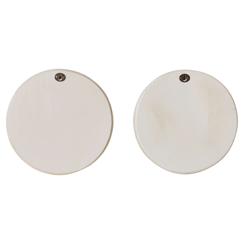 9.8'' Gray Resin Traditional Round Wall Decor Set