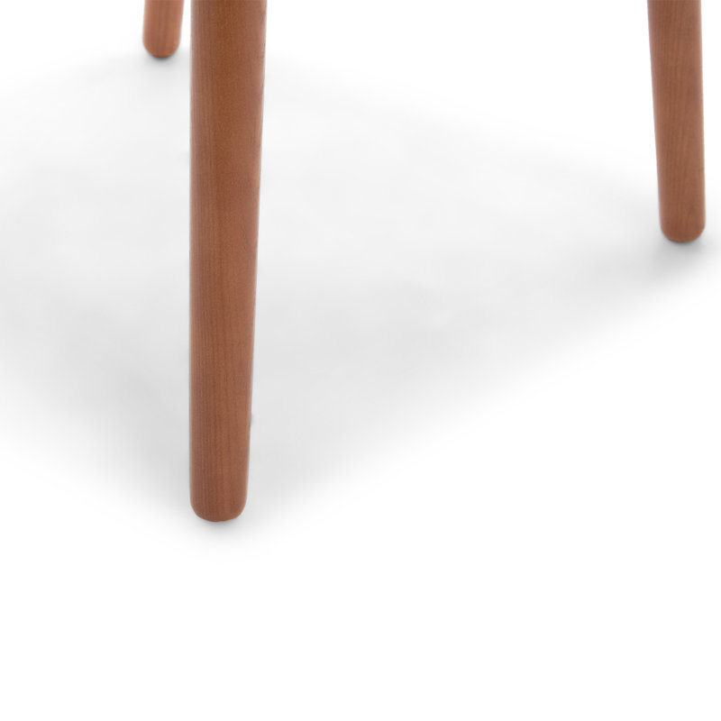 Mid-Century French Gray Accent Chair with Tapered Wooden Legs