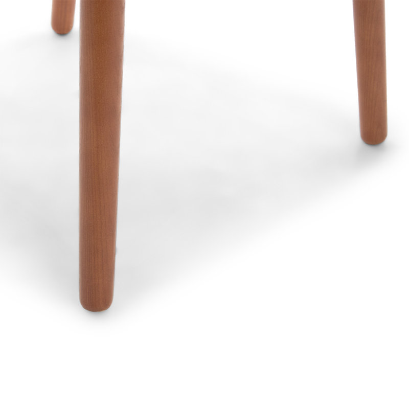 Chic French Red Mid-Century Accent Chair with Tapered Legs