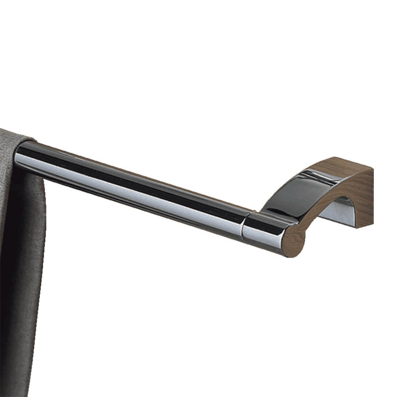 Polished Chrome Wall-Mounted Towel Bar