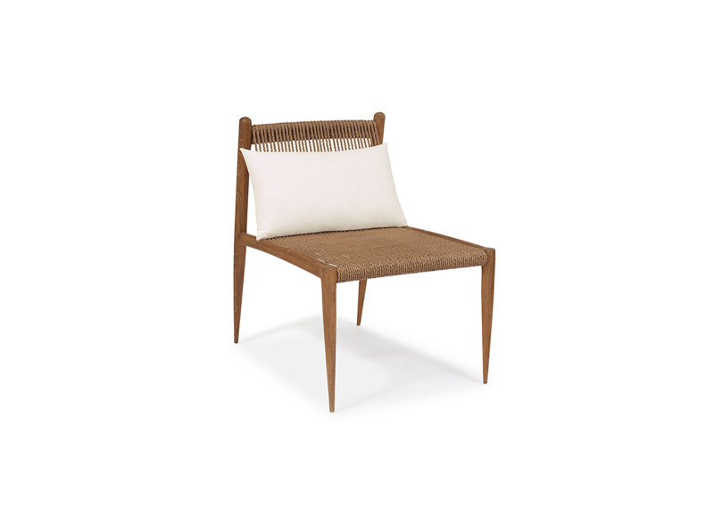 Montauk Praline Brown Solid Wood Upholstered Side Chair