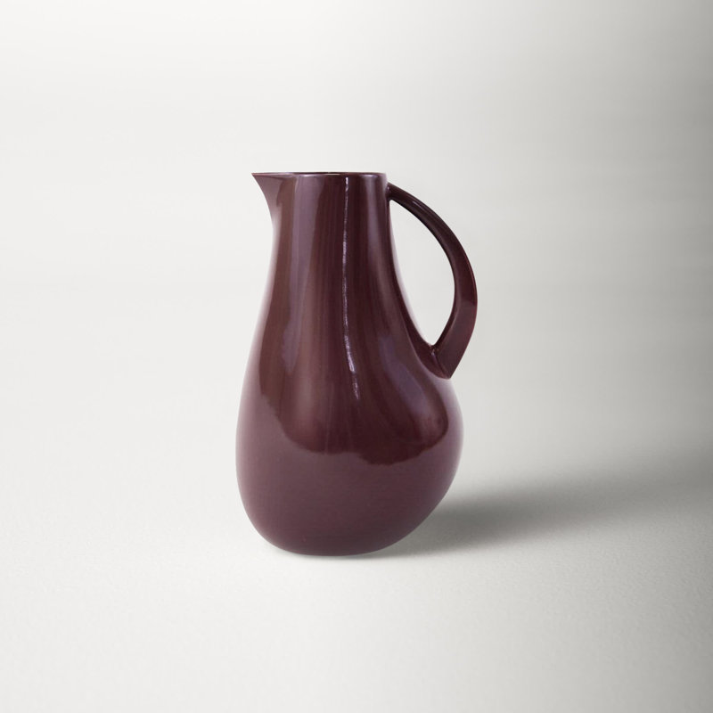 Plum 72oz Stoneware Pitcher with Tapered Handle