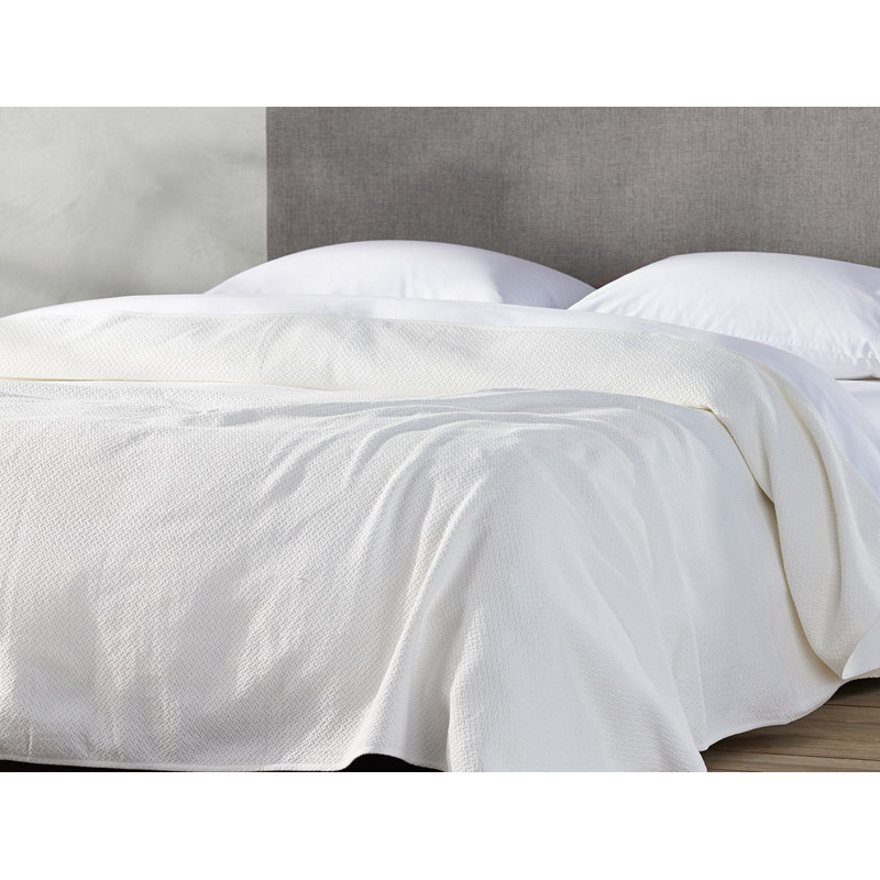 Twin White Organic Cotton Baby Throw Blanket