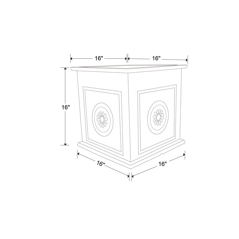 Colony Square Sleek Ivory Planter for Indoor & Outdoor Elegance