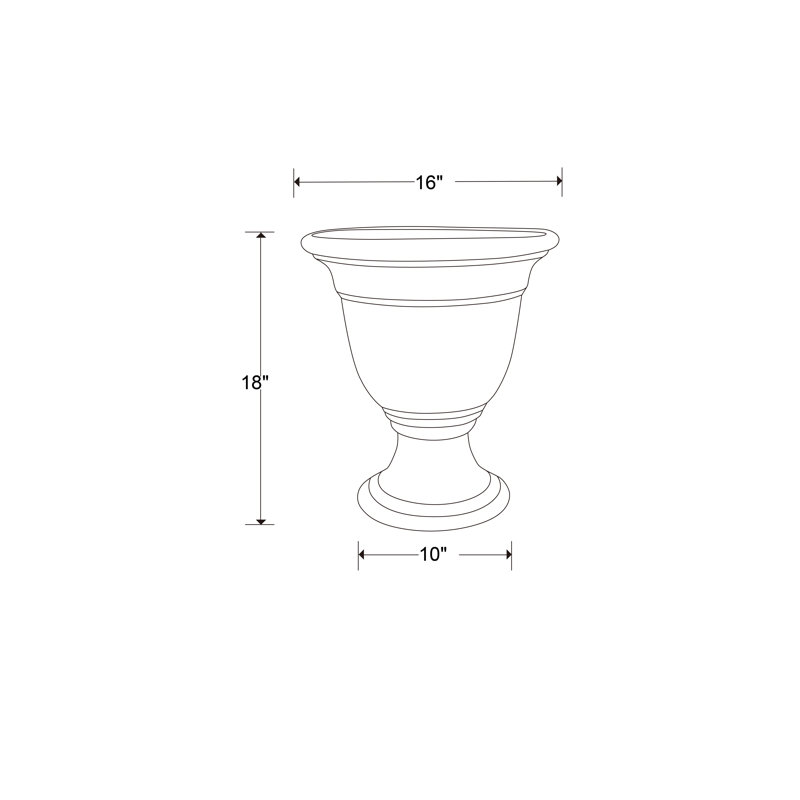 Jean Pierre Brownstone Lightweight Outdoor Urn Planter