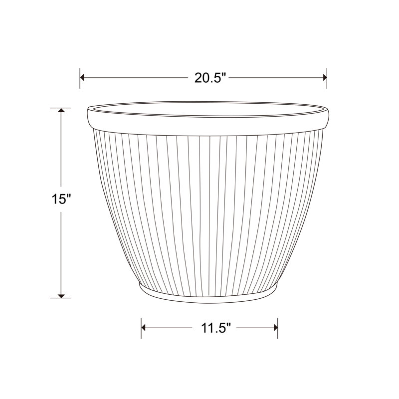 Westlake 20.5" Rustic Brown Resin Outdoor Planter