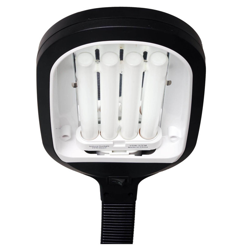 ArcFlex Black Adjustable Height 27W Floor Plant Light