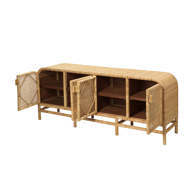 Santa Monica 72'' Mahogany Sideboard with Rattan Detail