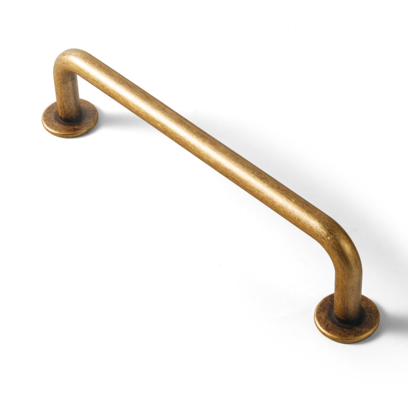 Antique Brass Polished Bar Pull with Mounting Hardware
