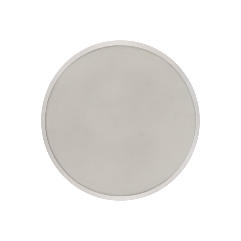 Transitional Nidra Gray Cast Concrete Round Accent Table