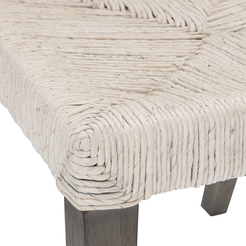 Palma Cream Woven Abaca & Oak Parsons Side Chair